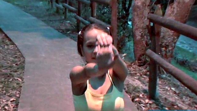 Teen with giant titties gets them out