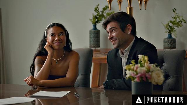 Гизель Бланко страстно заводит мужа перед свидетелями свадьбы и соблазняет его публично, пока Кодей Стил наблюдает за их жаркой игрой.