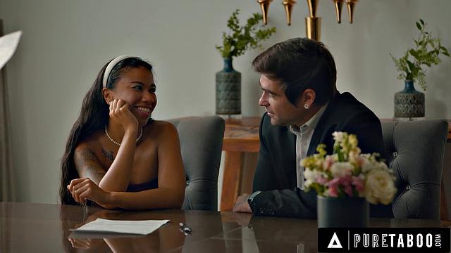 Гизель Бланко страстно заводит мужа перед свидетелями свадьбы и соблазняет его публично, пока Кодей Стил наблюдает за их жаркой игрой.