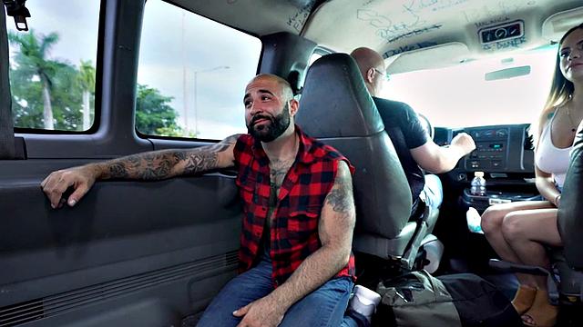 Black stud fucks gay ass in pickup van for money