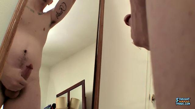 Squirting A Load All Over The Mirror - Lex Lane