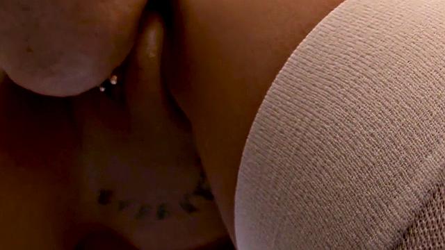 Stockinged MILF blows and rides in POV before missionarysex