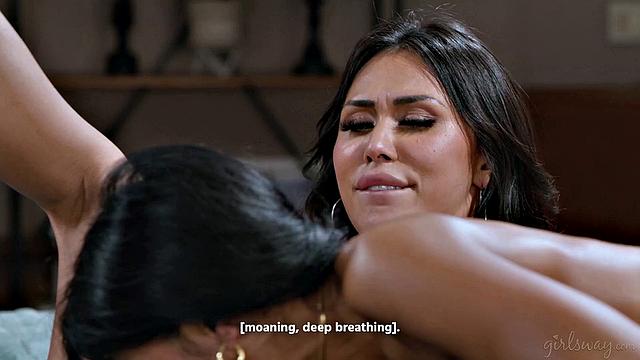 GIRLSWAY - Ember Snow Bonds With MILF Jena LaRose At Garage Sale Then Eats Pussy