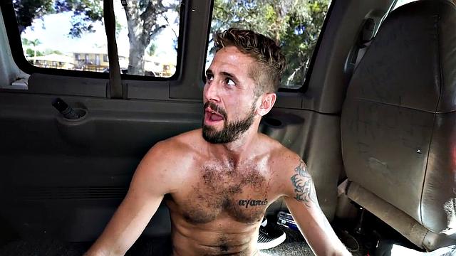 Tricked college twink gets jizzed on hairy ass by gay