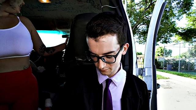 Tricked college twink gets jizzed on hairy ass by gay