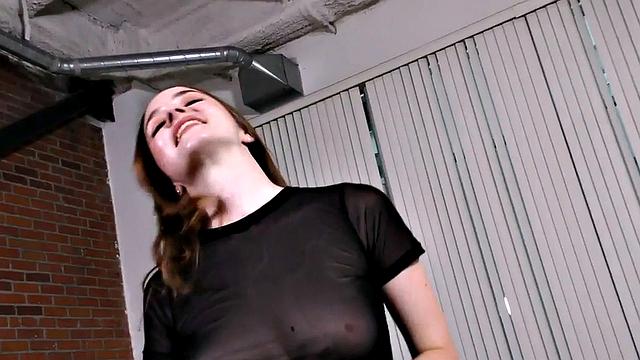 amateur babe jerks POV cock before boobjob