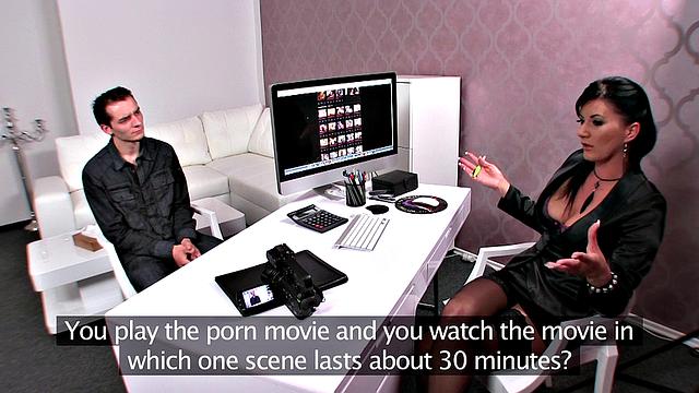 Watch this inexperienced guy surprise his boss with a hot pussy pounding in the office