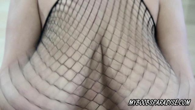 Helen Star in Bodystocking and Super High Heels