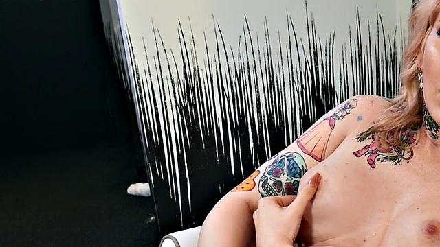 Solo TS MILF with big ass and big tits toys ass and jerks cock