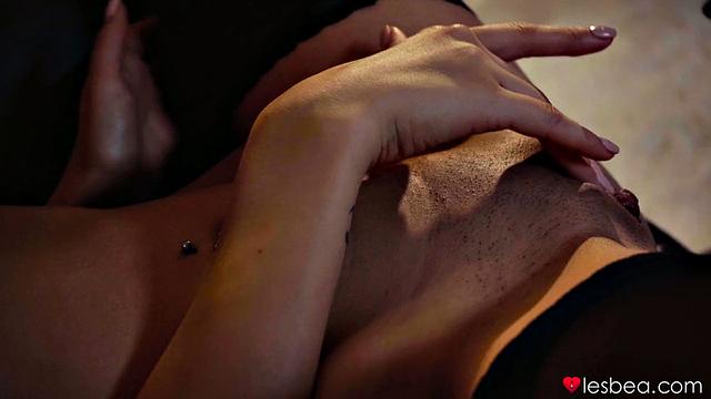 Lustful brunettes' sultry seduction