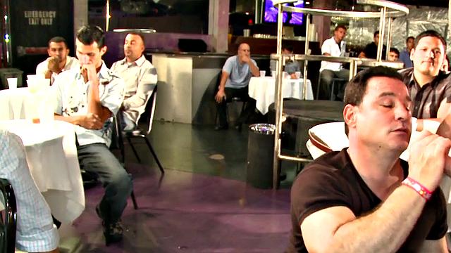 Amateur stripper sucked in public