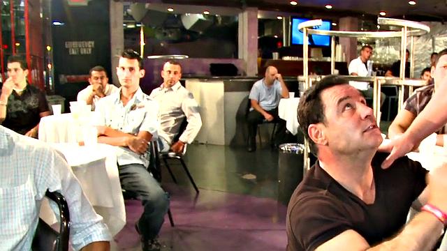 Amateur stripper sucked in public