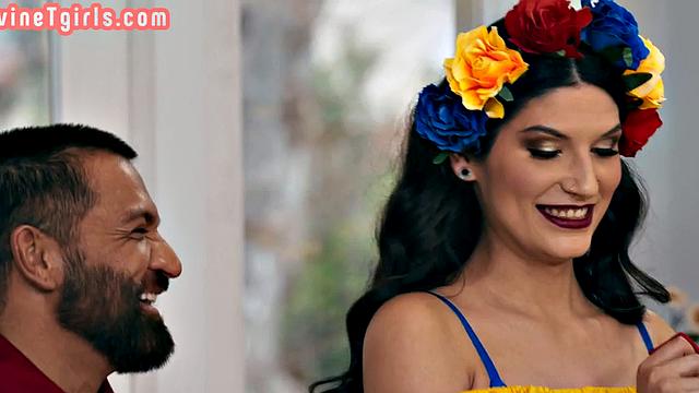 Ebony Trans rimming her GF