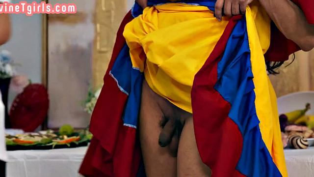 Ebony Trans rimming her GF