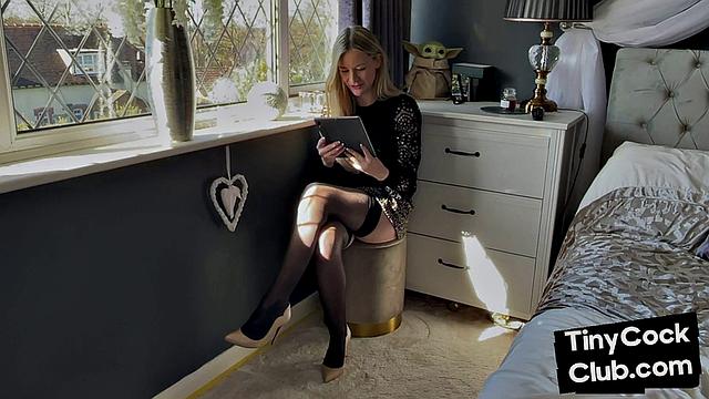 SPH CFNM teacher jerks smallcock guy in her classroom