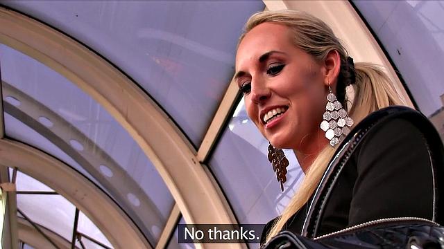 Slim Blonde Ditches Boyfriend To Suck Stranger's Dick