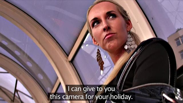 Slim Blonde Ditches Boyfriend To Suck Stranger's Dick