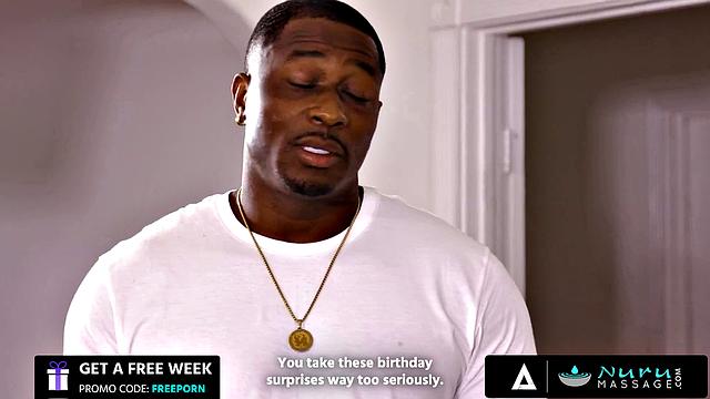 Hot Interracial NURU Massage Between Cute Mia Moore And Her Boyfriend's Huge Cock