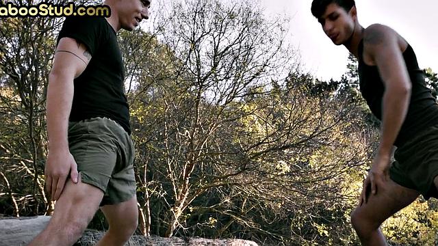 Military stud banged by tattooed stepbro in dormitory