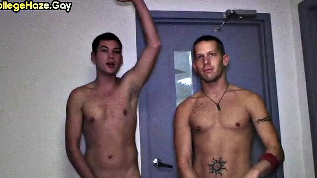 Real straight amateur fucked for gay fraternity in dormitory
