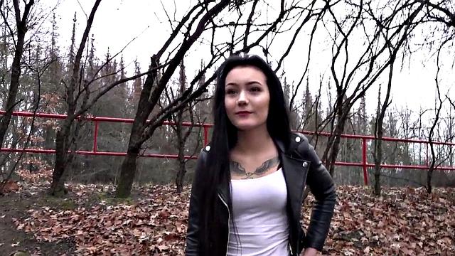 Tricked amateur throatfucked outdoor by agent POV