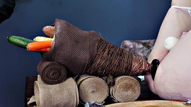 Submissive teen gets butt fucked after feast