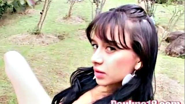 Paulina 18 Fingering Pussy Hard Outdoors