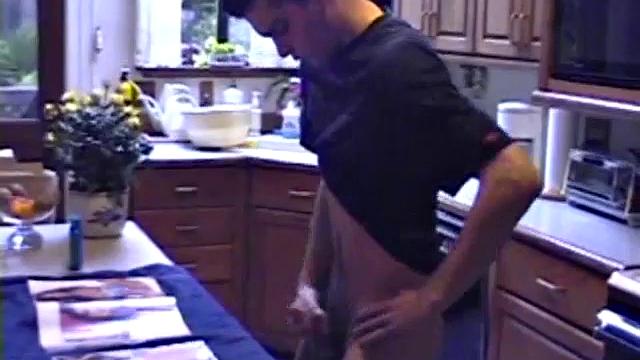 Ric brings a porn magazine, lube, and a towel to rip one off. After pulling out his hard dick and flipping through girlie magazines, Ric lets a helping hand tpuch him.