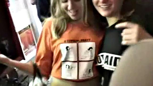 College teen partying and teasing