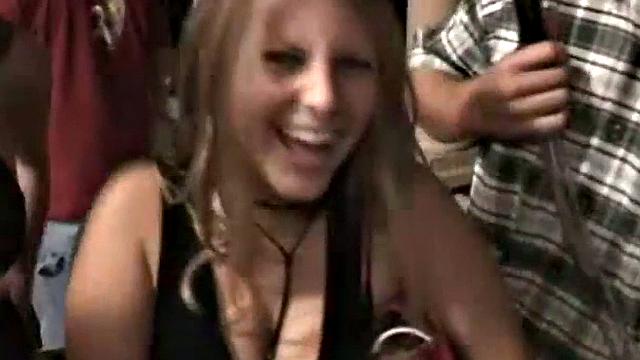 College teen partying and teasing