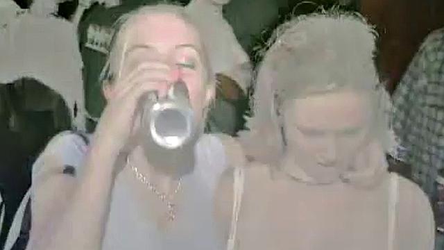 College teen partying and teasing