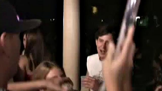 College teen partying and teasing