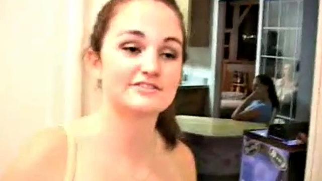 College teen partying and teasing