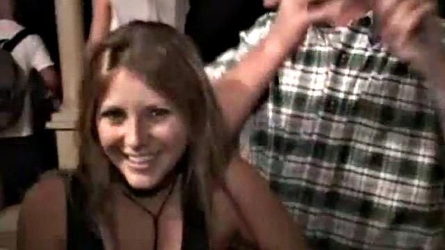 College teen partying and teasing