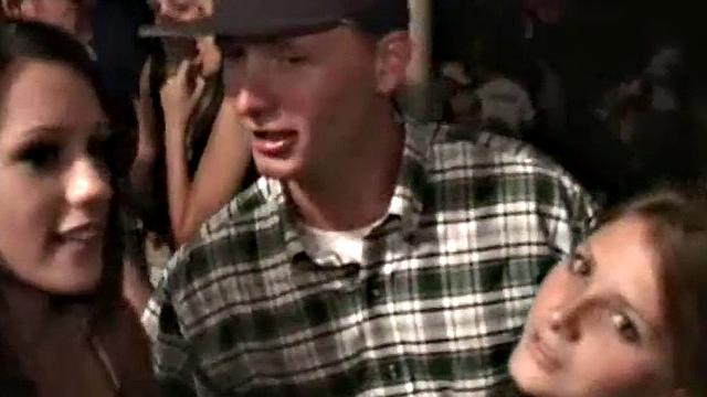 College teen partying and teasing