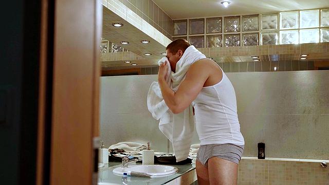 CUCK4K. Grey-haired cuckold doesn't mind his wife with huge breasts cheating