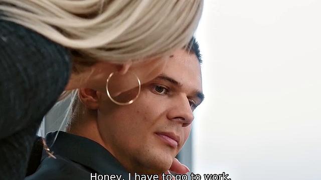 CUCK4K. Grey-haired cuckold doesn't mind his wife with huge breasts cheating