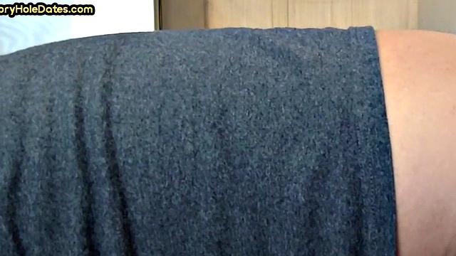 Gloryhole DILF gets fucked in ass after closeup BJ