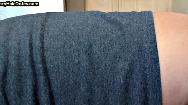 Gloryhole DILF gets fucked in ass after closeup BJ