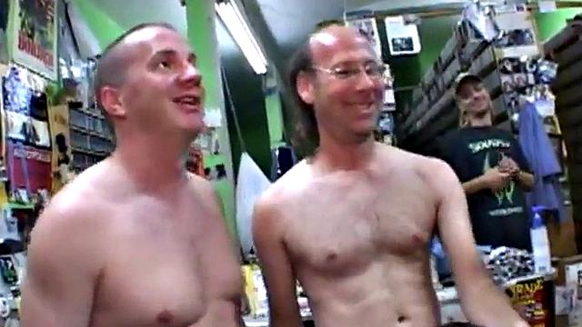 BabyJane with group of men giving bjs