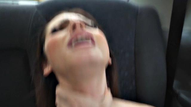 Taxi driver pounds bald pussy of client in POV in missionary