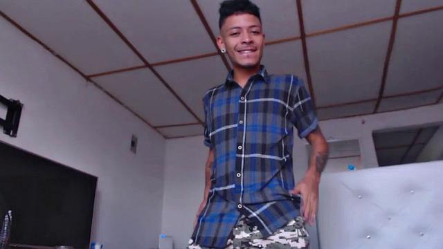 This super skinny Latin boy teases us a bit, before kicking back and stripping out of his clothes. All boned up and ready for action, the young man delivers a hot stroke show that ends with his cum spattered to his chest