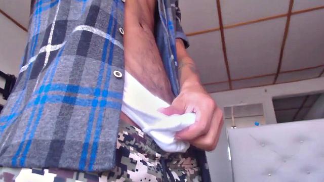This super skinny Latin boy teases us a bit, before kicking back and stripping out of his clothes. All boned up and ready for action, the young man delivers a hot stroke show that ends with his cum spattered to his chest