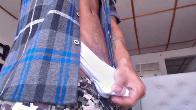 This super skinny Latin boy teases us a bit, before kicking back and stripping out of his clothes. All boned up and ready for action, the young man delivers a hot stroke show that ends with his cum spattered to his chest