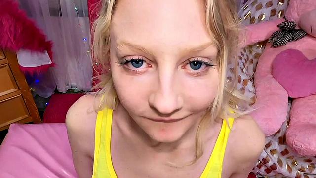 POV stepdaughter rides stepdaddy cock while talks him dirty