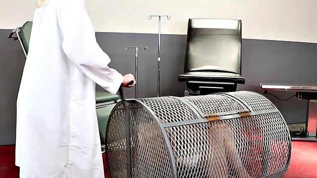 Gaping mouthgagged lesbo learns discipline from lezdom