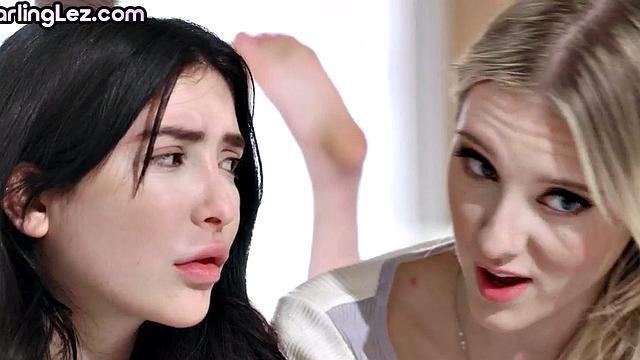 Hairy bush lesbian eaten out by BFF