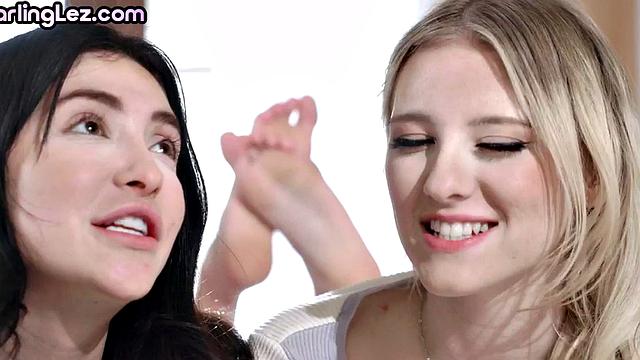 Hairy bush lesbian eaten out by BFF