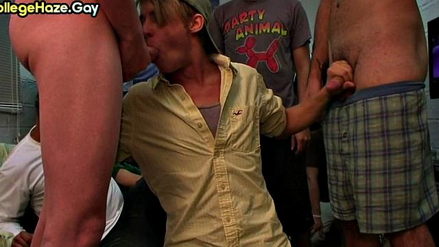 Straight amateur fucked in ass for entrance to fraternity club