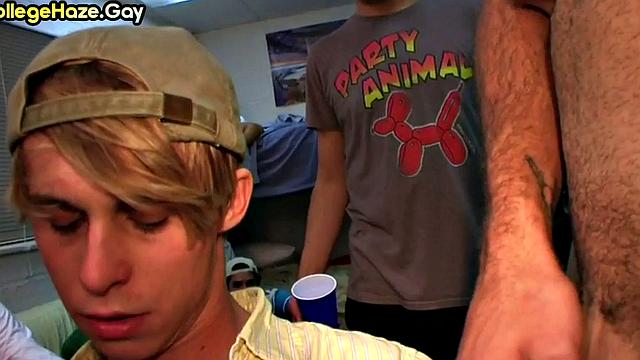 Straight amateur fucked in ass for entrance to fraternity club